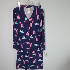 NEW Munki Munki sloth pajama set size small